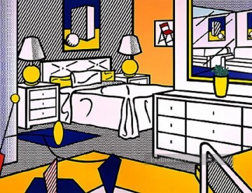 Roy Lichtenstein Painting - interior con móvil 1992 Roy Lichtenstein